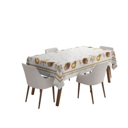 Hermia Mantel Blanco 160x220 cm 100% Poliéster Elegante y Versátil para Experiencia Gastronómica Sofisticada